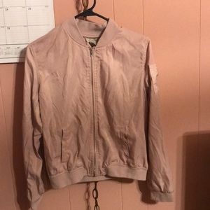 Thin light pink bomber jacket